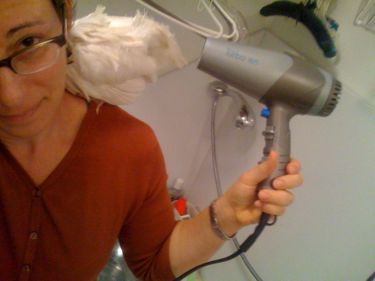 blow drying