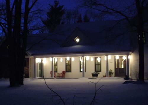 house at night