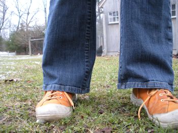 orange sneakers