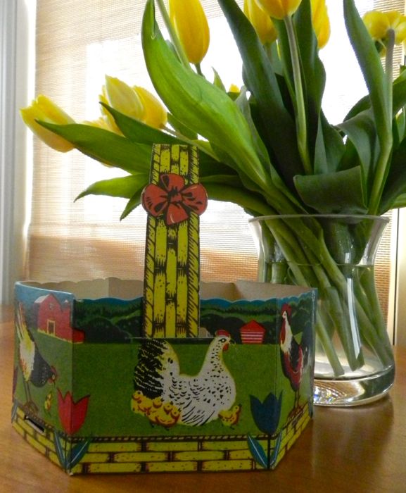 Vintage Easter Basket HenCam
